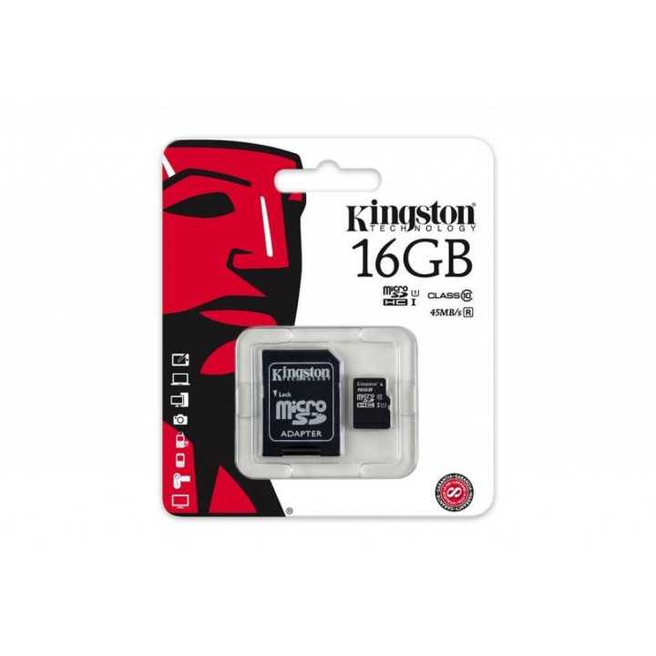 Card microSD 16GB Clasa 10 Kingston