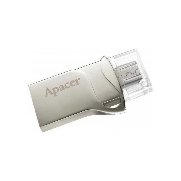 Memorie flash OTG/ USB 2.0 8GB Apacer argintiu