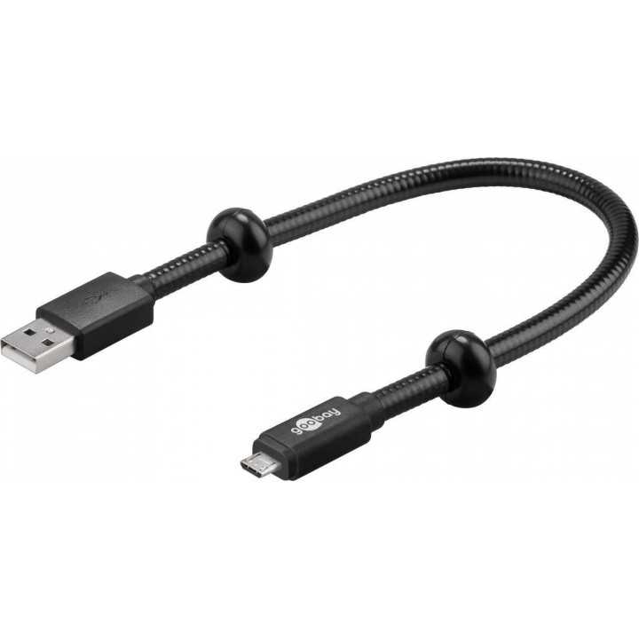 Cablu date micro USB Schwanenhals Goobay