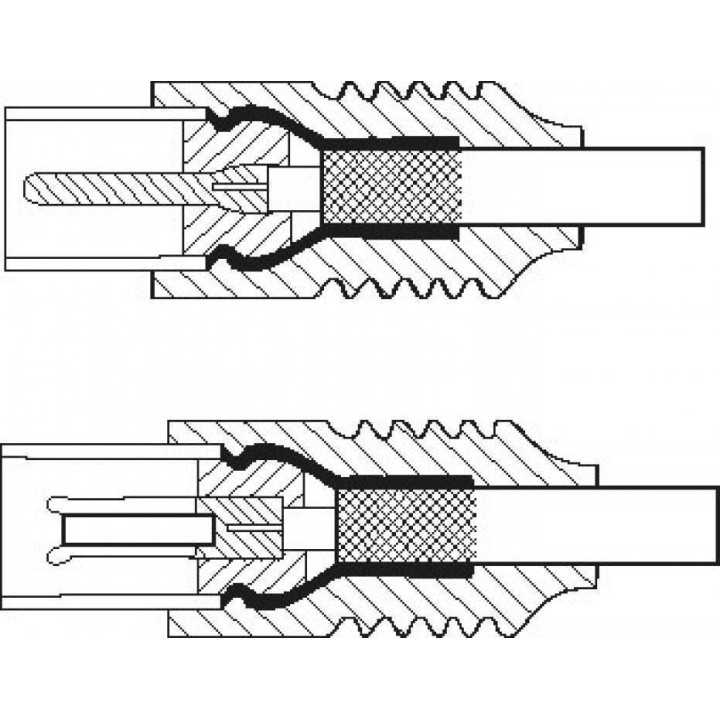Cablu antena Coaxial tata - Coaxial mama 5m negru Goobay