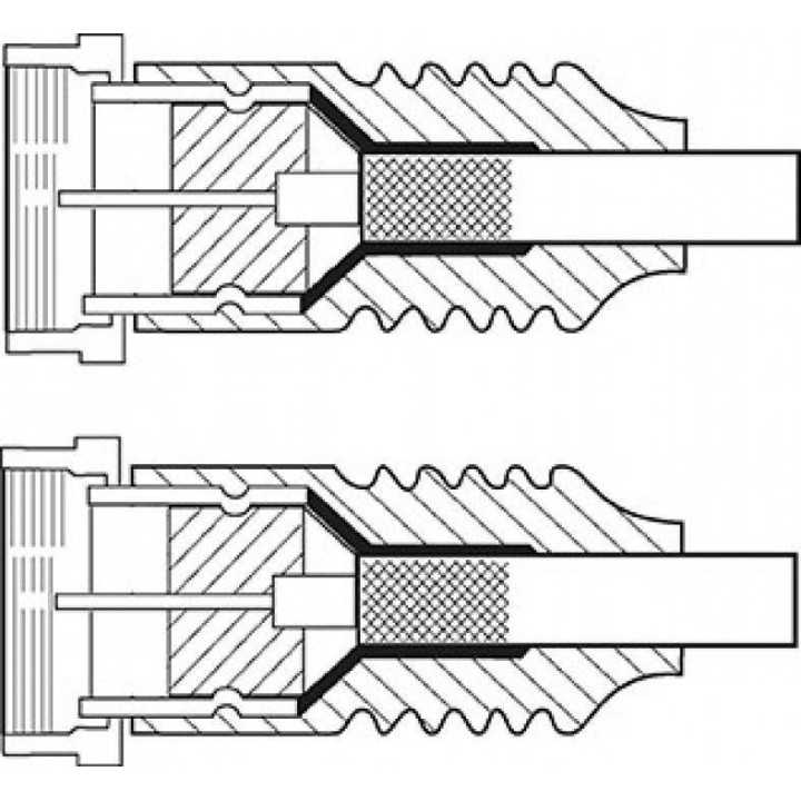Cablu antena satelit F tata - F tata 2.5m alb Goobay