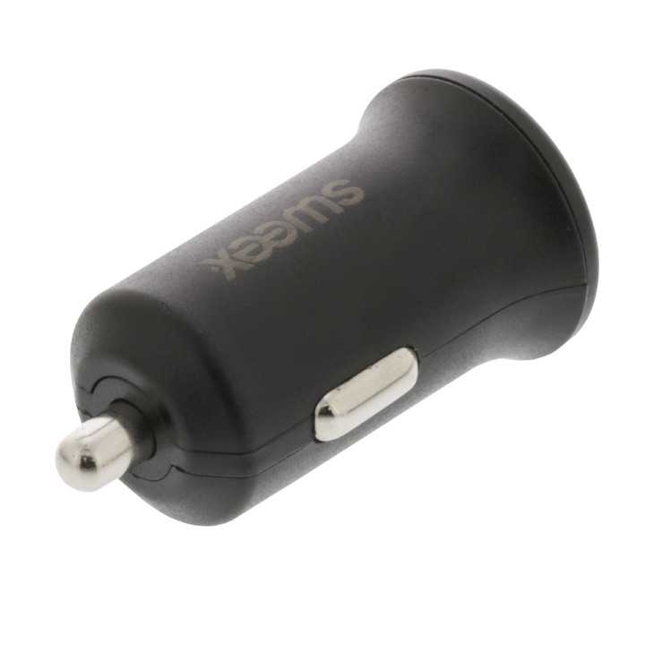 Incarcator auto 2x USB 2.4A negru Sweex