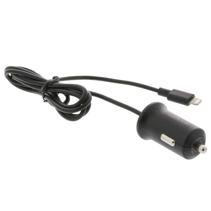 Incarcator auto 2.4A Apple Lightning negru Sweex