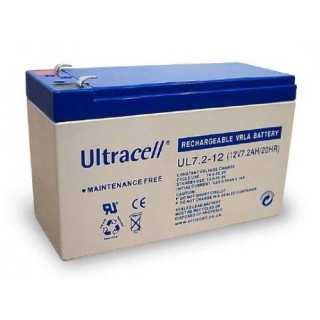 Acumulator plumb acid 12V 7.2AH cu borne late Ultracell UL7.2-12