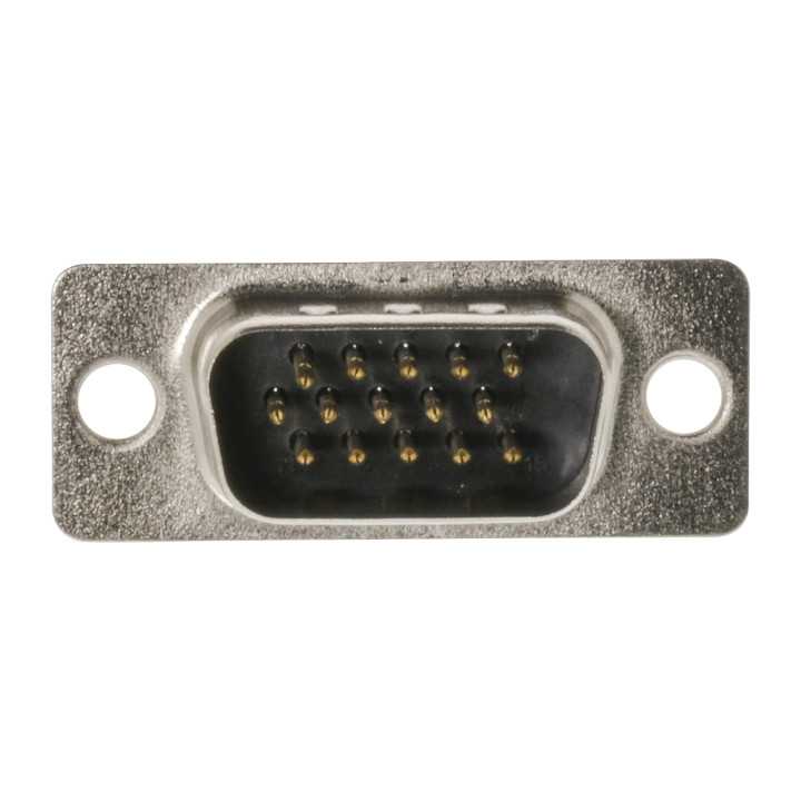 Mufa VGA tata 15 pini 3 randuri cu terminale de lipire CONNFLY