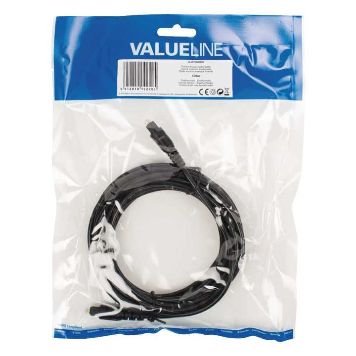 Cablu audio digital Toslink tata - Toslink tata 5m Valueline