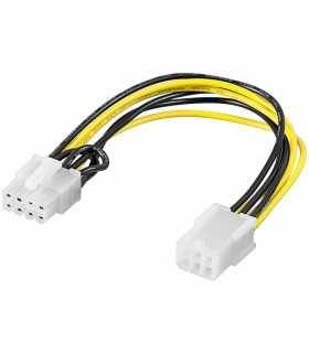 Cablu adaptor PCI 6 pini la PCI 8 pini placa video Goobay