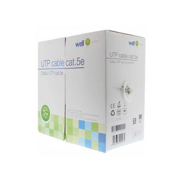 Cablu UTP CAT5e 8 fire din cupru 0.49mm Well