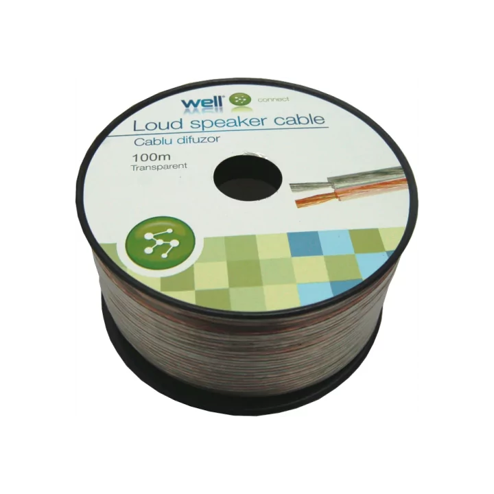 Cablu difuzor transparent 2x0.35mm Well