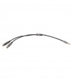 Cablu adaptor 3.5 mm Jack 4 pini - 2x Jack 3.5 mm STEREO 20cm