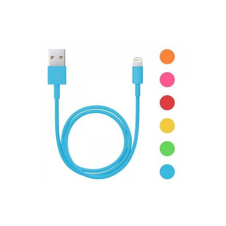 Cablu de date pentru iPhone 5 iPhone 6 invelis textil diferite culori 1m Delight