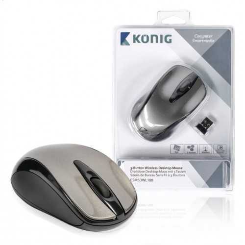 Mouse desktop wireless cu 3 butoane Konig