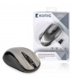 Mouse desktop cu 3 butoane Nano dongle wireless 1600dpi Konig
