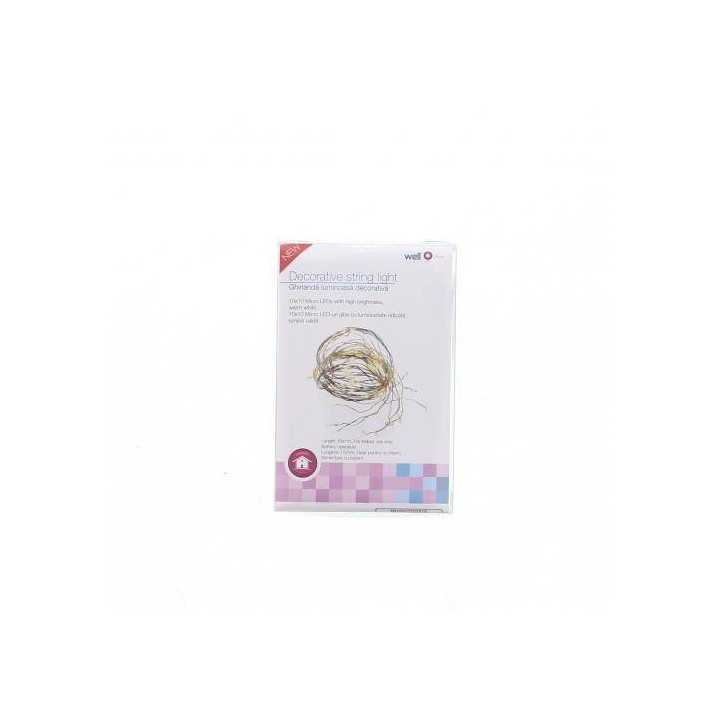 Ghirlanda luminoasa pe baterii 3xAA 10x10 microLED 100 LED-uri albe cu luminozitate ridicata lumina calda WELL