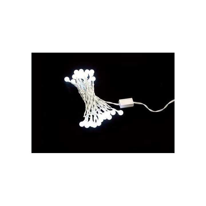 Ghirlanda luminoasa cu sfere albe 30 LED lumina rece WELL