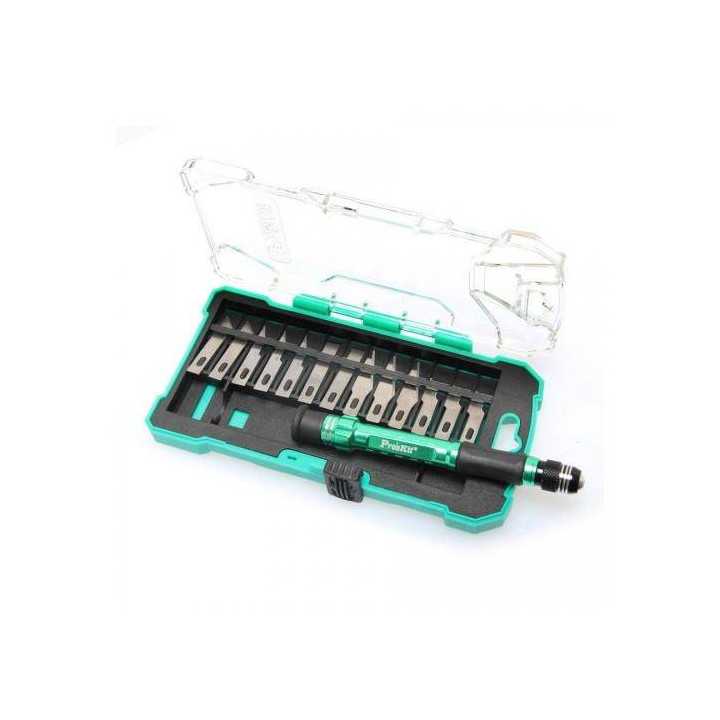 Trusa cutite cu maner din aluminiu ProsKit