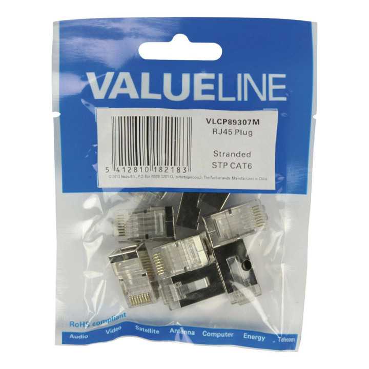 Mufa RJ45 pt cablu STP CAT6 litat set 10buc Valueline