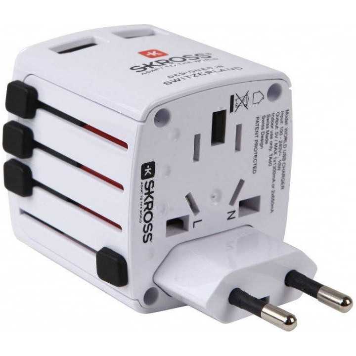 Adaptor priza universal 3 P tata - Schuko mama Skross