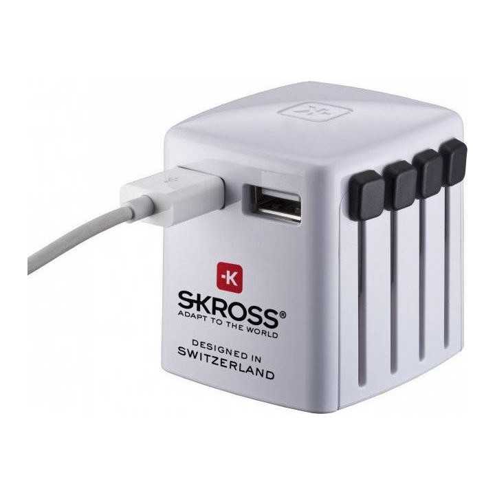 Adaptor priza universal 3 P tata - Schuko mama Skross