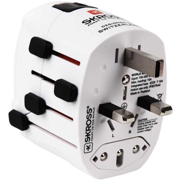 Adaptor priza universal 3 P tata - Schuko mama Skross