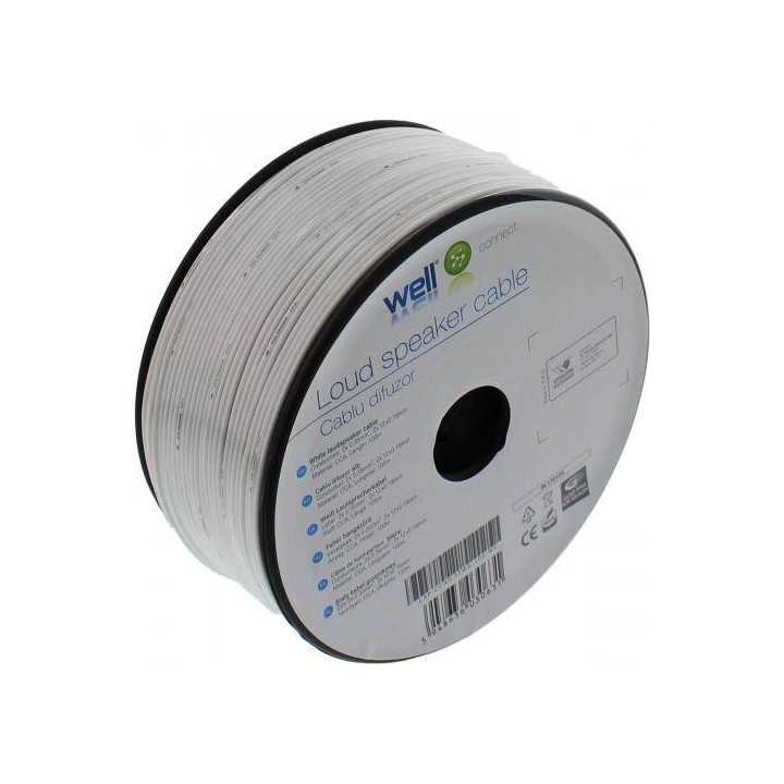 Cablu difuzor alb 2x 0.35mm Well