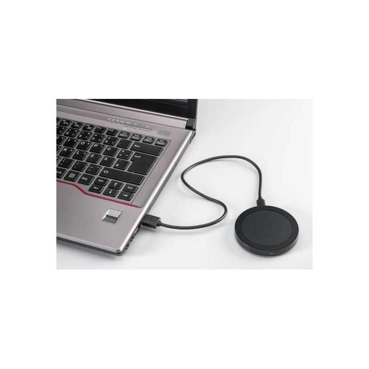 Incarcator wireless plat (S) pentru smartphone/dispozitiv compatibil Qi negru Goobay