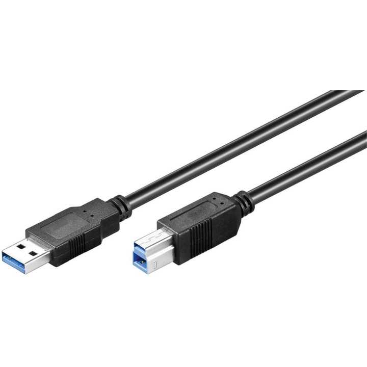 Cablu USB 3.0 USB A tata - USB B tata 0.5m Goobay