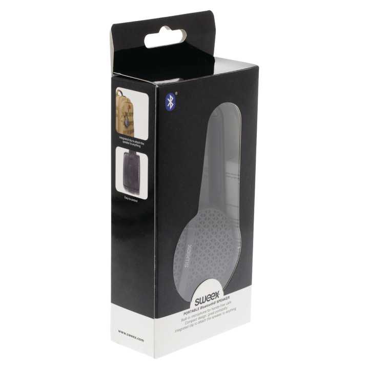 Boxa bluetooth portabila cu clip pentru atasare 3W negru Sweex