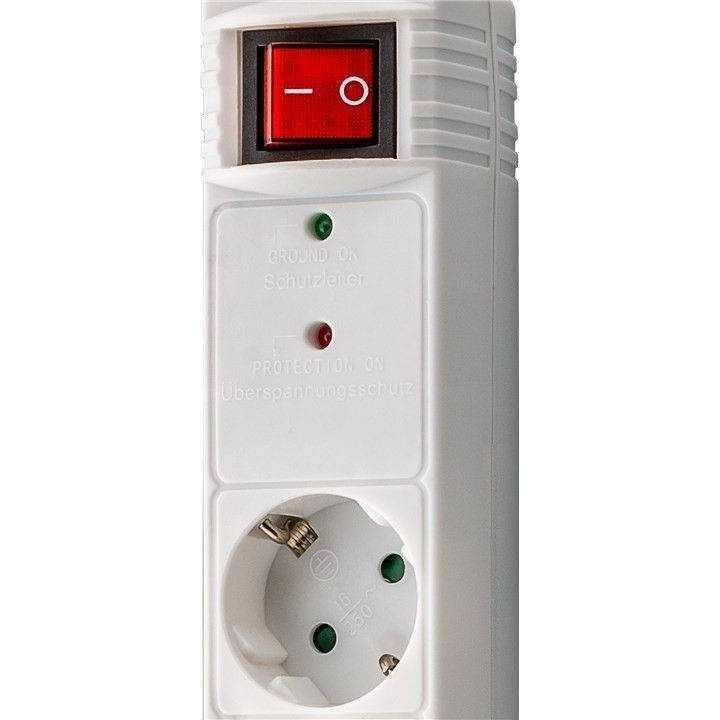 Prelungitor 6 prize 1.4m cu protectie cu switch 3xG1.5mm Goobay