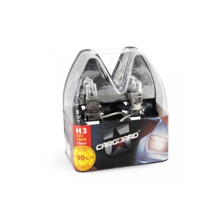 Set de 2 becuri Halogen H3 100W +90% intensitate 12V Carguard