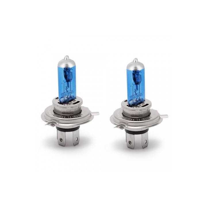Set de 2 becuri Halogen H4 55W +50% Alb Xenon 12V Carguard
