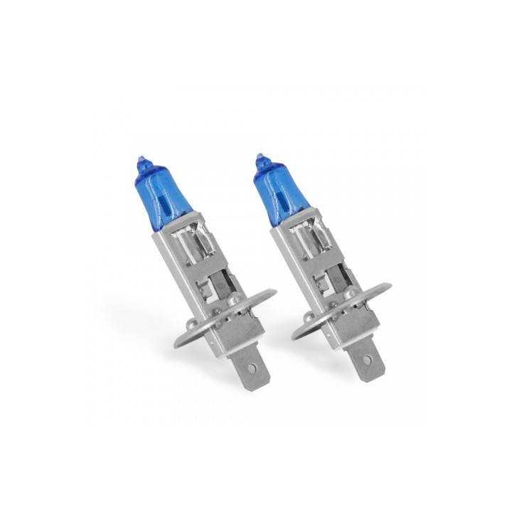 Set de 2 becuri Halogen H1 100W +110% intensitate Alb Xenon 12V Carguard