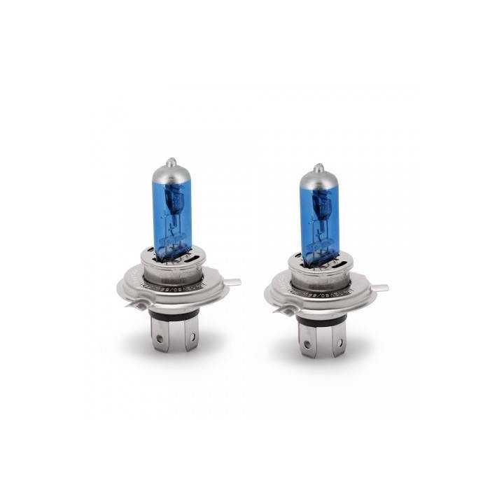 Set de 2 becuri Halogen H4 90W +110% intensitate Alb Xenon 12V Carguard