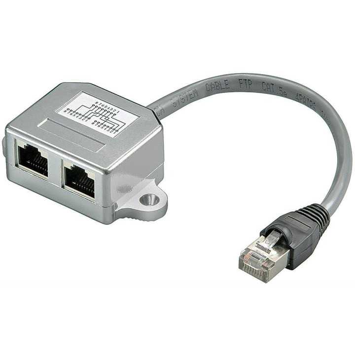 Distribuitor RJ45 la 2x RJ45 mama Goobay