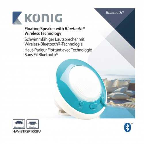 Boxa Bluetooth impermeabila albastra Sweex 3W