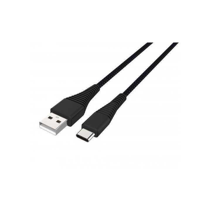 Cablu USB Type C tata - USB 2.0 tata 1.2m negru rezistent la indoiri Prime Well