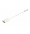 Cablu adaptor OTG USB pentru telefoane si tablete Apple Lightning 0.1m alb max. IOS 11