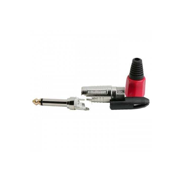 Mufa Jack 6.3 mm mono tata ranforsat inel rosu
