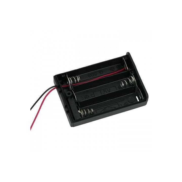 Suport baterii 3x AA cu capac intrerupator si fire