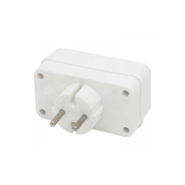 Distribuitor 2 simple Euro si 1 shuko cu protectie