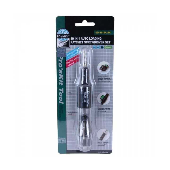 Surubelnita cu varfuri 10in1 interschimbabile ProsKit SD-9810A