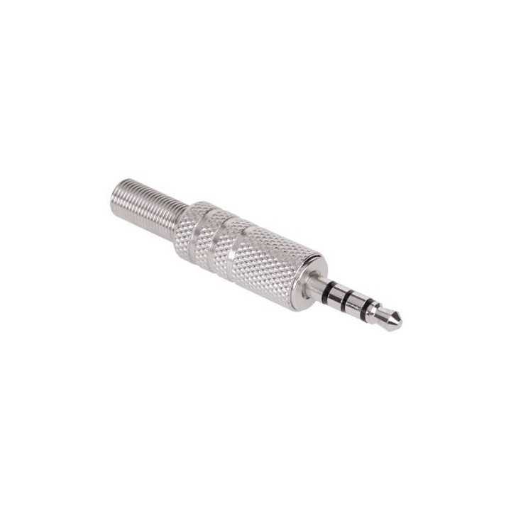 Mufa Jack 3.5 mm 4 pini 4 contacte tata din metal Goobay
