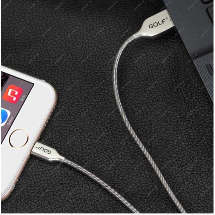 Cablu Kirsite Micro USB Golf 36M argintiu 1m 2.4A Fast Charging