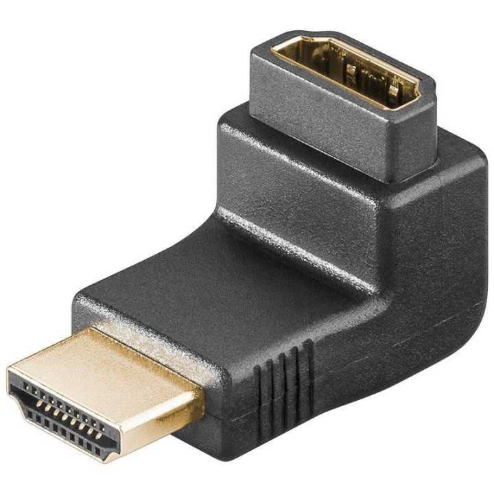 Adaptor HDMI mama - HDMI tata 90 culoare Goobay