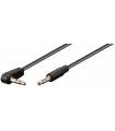 Cablu audio Jack 3.5 mm - 3.5 mm 90 grade contacte aurite 0.5m Goobay