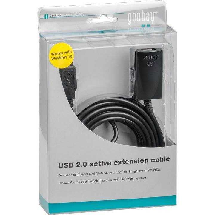 Cablu prelungitor USB activ 5m USB 2.0 Goobay