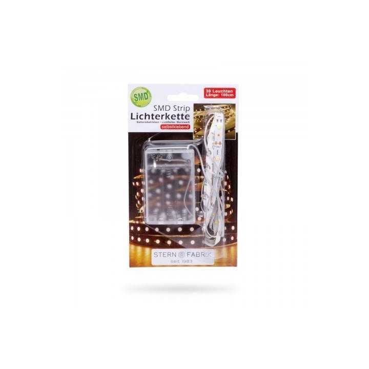 Banda LED alb cald 1.8m cu baterie 3x AAA