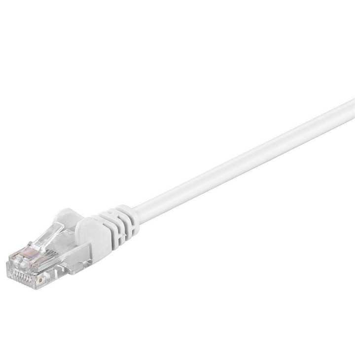 Cablu CAT5e 2m UTP 2x RJ45 patchcord CCA neecranat alb Goobay