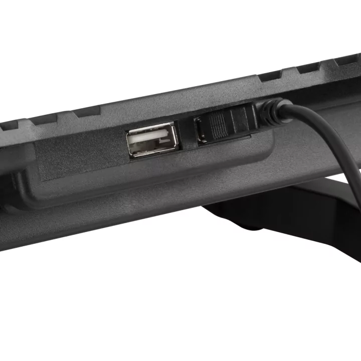 Stand cu sistem de racire pentru notebook gaming 5 ventilatoare si ecran LCD NGS