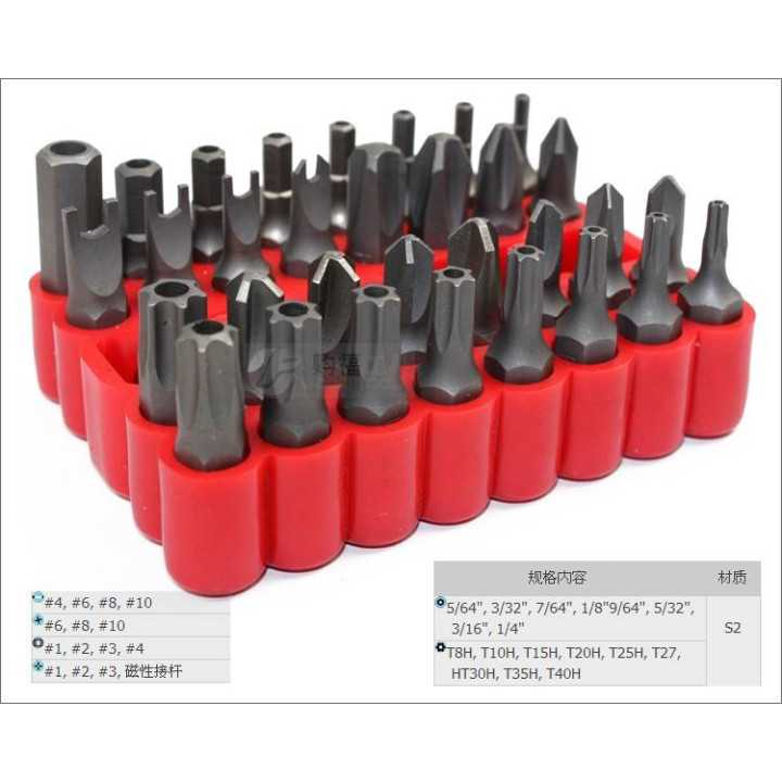 Set varfuri surubelnita 34 piese Pro`sKit 8PK-SD009